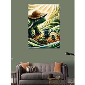 Kanvas Tablo Çiftlikte Çalışan Kaplumbağa 70x100 cm