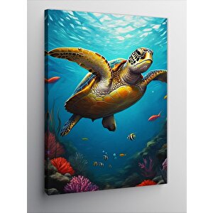 Kanvas Tablo Deniz Kaplumbağası 70x100 cm