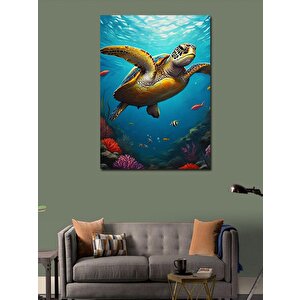 Kanvas Tablo Deniz Kaplumbağası 70x100 cm