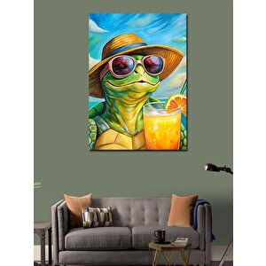 Kanvas Tablo Gözlüklü Kaplumbağa 50x70 cm
