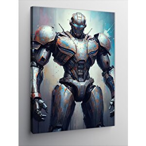 Kanvas Tablo Robot Asker 100x140 cm