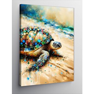 Kanvas Tablo Hızlı Kaplumbağa 100x140 cm