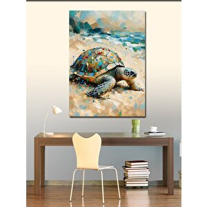 Kanvas Tablo Renkli Kaplumbağa 50x70 cm