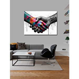 Kanvas Tablo Renkli Tokalaşma Sanatı 100x140 cm