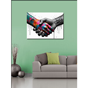 Kanvas Tablo Renkli Tokalaşma Sanatı 100x140 cm