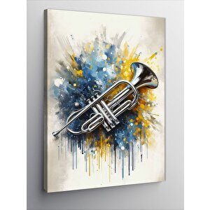 Kanvas Tablo Boyanmış Trompet Sanatı 50x70 cm