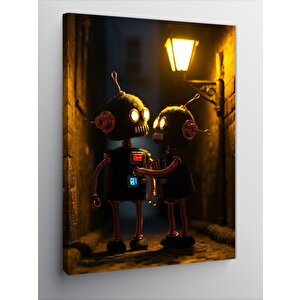 Kanvas Tablo Robotların Arkadaşlıkları