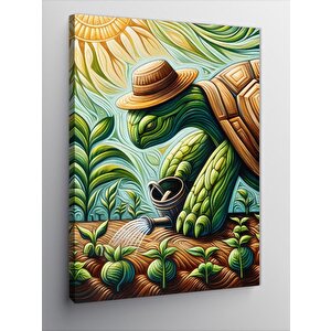 Kanvas Tablo Çiftçi Kaplumbağa 70x100 cm