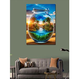 Kanvas Tablo Çöldeki Vazo 100x140 cm