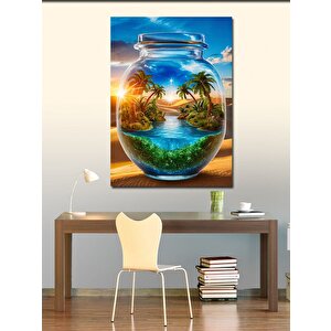 Kanvas Tablo Çöldeki Vazo 50x70 cm