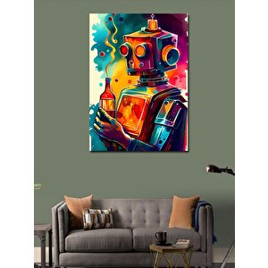 Kanvas Tablo Kimyagar Robot 50x70 cm