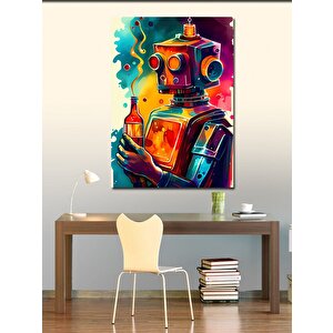 Kanvas Tablo Kimyagar Robot 70x100 cm
