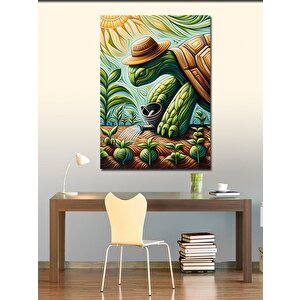 Kanvas Tablo Çiftçi Kaplumbağa 100x140 cm