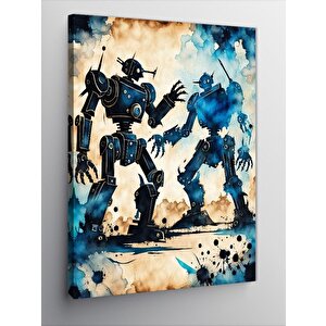 Kanvas Tablo Robot Dövüşü 50x70 cm