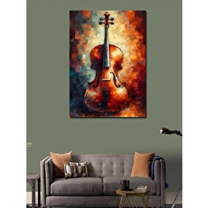 Kanvas Tablo Renkli Çello Sanatı 100x140 cm