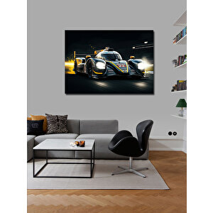 Kanvas Tablo Yarış Arabası Gece Sahnesi 70x100 cm