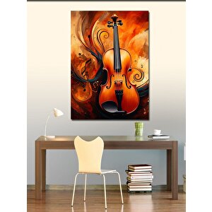 Kanvas Tablo Yanan Keman 70x100 cm