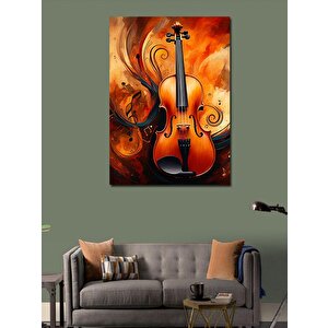 Kanvas Tablo Yanan Keman 70x100 cm