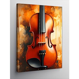 Kanvas Tablo Boyalı Keman 50x70 cm