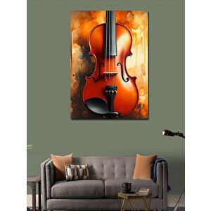 Kanvas Tablo Boyalı Keman 50x70 cm