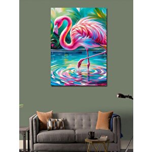 Kanvas Tablo Gölde Flamingo 70x100 cm