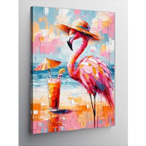 Kanvas Tablo Flamingo Kokteyli 70x100 cm