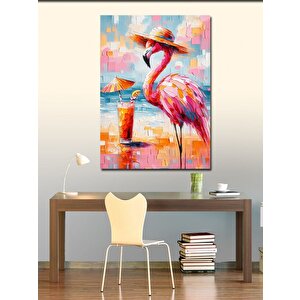 Kanvas Tablo Flamingo Kokteyli 70x100 cm