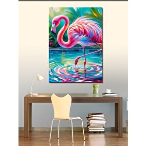 Kanvas Tablo Gölde Flamingo 100x140 cm