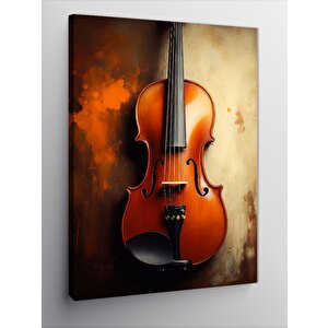 Kanvas Tablo Turuncu Keman 50x70 cm