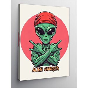 Kanvas Tablo Uzaylı Grafiti 70x100 cm