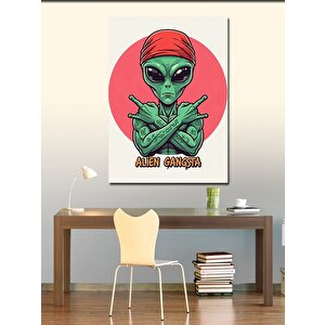 Kanvas Tablo Uzaylı Grafiti 70x100 cm