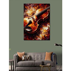 Kanvas Tablo Renkli Keman 70x100 cm