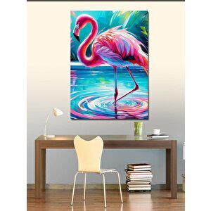 Kanvas Tablo Renkli Flamingo 50x70 cm