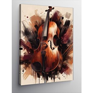 Kanvas Tablo Renkli Keman 70x100 cm