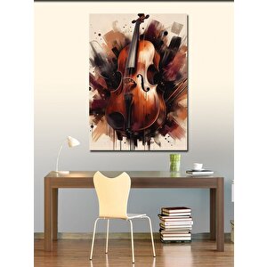 Kanvas Tablo Renkli Keman 70x100 cm