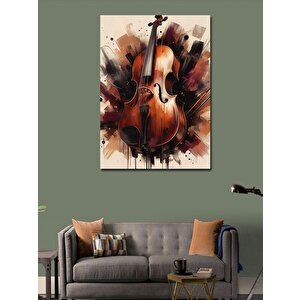 Kanvas Tablo Renkli Keman 70x100 cm
