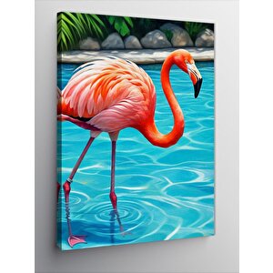 Kanvas Tablo Flamingo Havuzu 70x100 cm