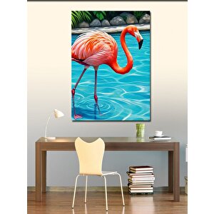 Kanvas Tablo Flamingo Havuzu 70x100 cm
