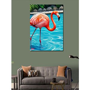 Kanvas Tablo Flamingo Havuzu 70x100 cm