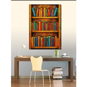 Kanvas Tablo Kitaplık Rafı 50x70 cm