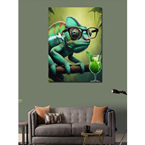 Kanvas Tablo Gözlüklü Bukalemun 70x100 cm