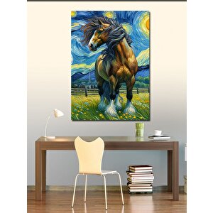Kanvas Tablo Van Gogh Tarzı At 70x100 cm