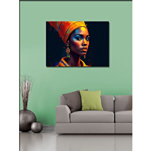 Kanvas Tablo Afrika Tarzı Portre Kadın 50x70 cm