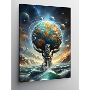Kanvas Tablo Atlas Ve Dünya 100x140 cm