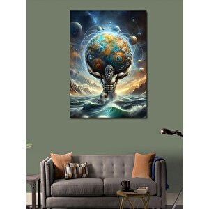 Kanvas Tablo Atlas Ve Dünya 100x140 cm