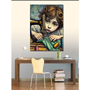 Kanvas Tablo Kıyafetini Diken Terzi 50x70 cm