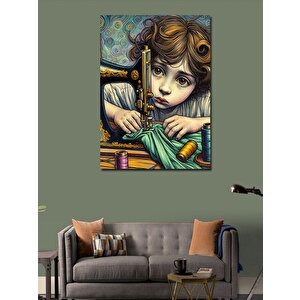 Kanvas Tablo Kıyafetini Diken Terzi 50x70 cm