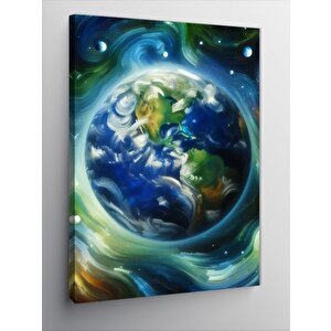 Kanvas Tablo Gezegen Ve Dünya 70x100 cm