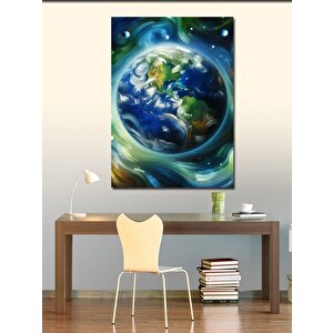 Kanvas Tablo Gezegen Ve Dünya 70x100 cm