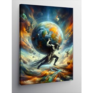 Kanvas Tablo Atlas Ve Dünya 50x70 cm